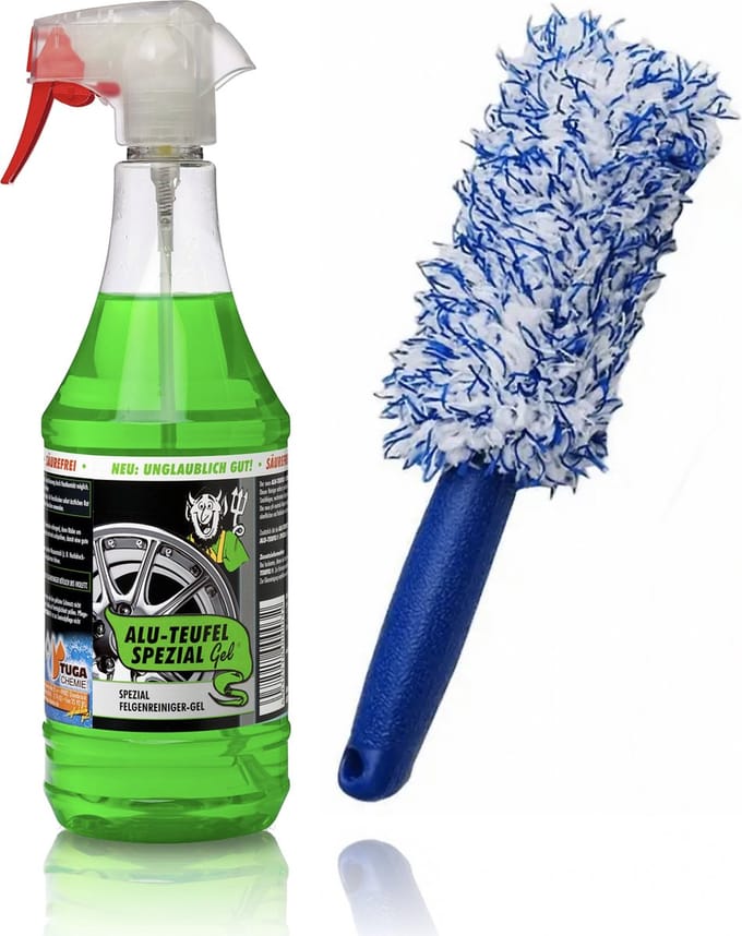 Alu-Duivel-Speciaal - groen - 1L + Velgenborstel - pluche