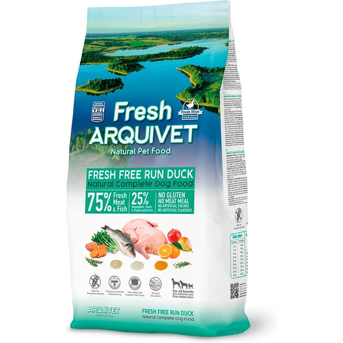 Dubbelpak: 2 x 10kg Arquivet Fresh Free Run droog hondenvoer met eend