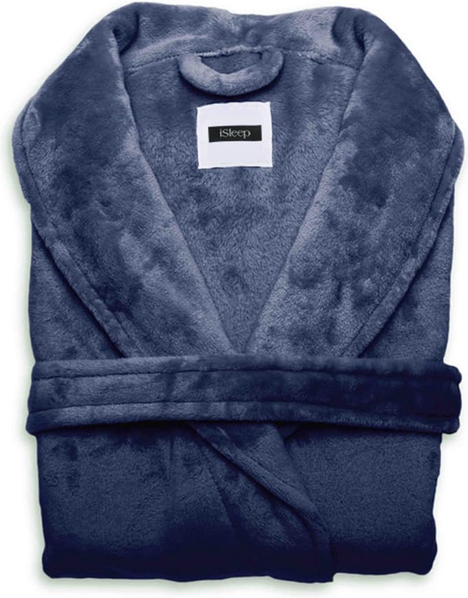 iSleep Cara Badjas Lang - Maat M - Donker blauw