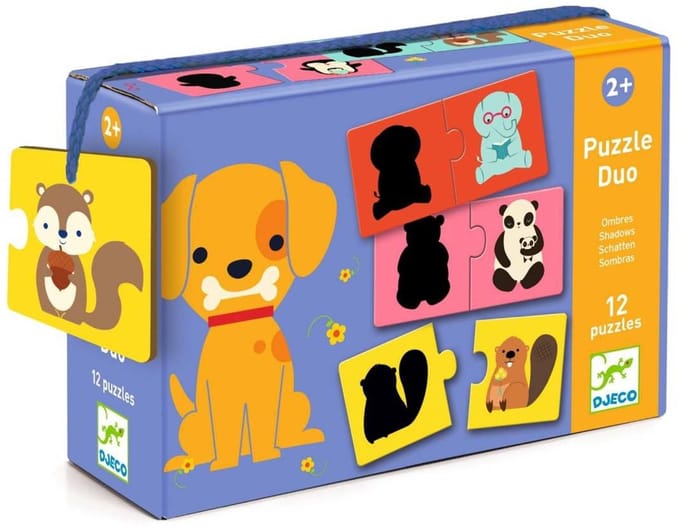 Djeco puzzel duo schaduwen - educatief speelgoed FSC karton.