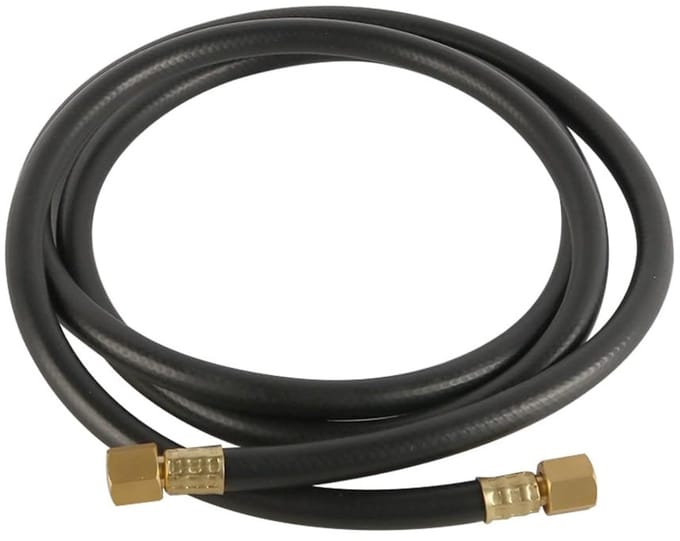 Dailygoods- Gasslang 2 Meter - Gasslang voor Gasflessen - Lasluchtslang - Flexibele Constructie - Zwart - Geschikt voor Lassen - Luchtslang