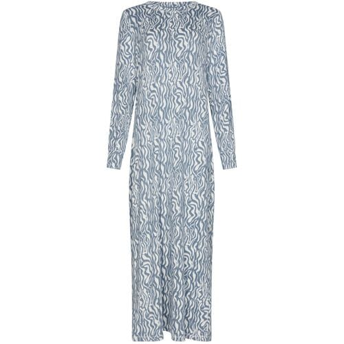 Pastunette - Blue Mirage - Lang Nachthemd - Blauw - Fleece - Maat 50