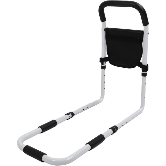 Barre d'appui pour lit, capacité de charge de 136 kg, réglable, émaillée, pour personnes âgées black