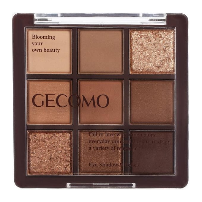 Palette d'ombres à paupières 9 couleurs, paillettes nacrées mates couchées, ver à soie éclaircissant, maquillage pour les yeux brown