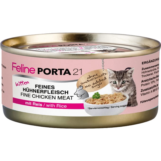 Feline Porta 21 Voordeelpakket 24 x 156 g Kattenvoer - Kitten Kip