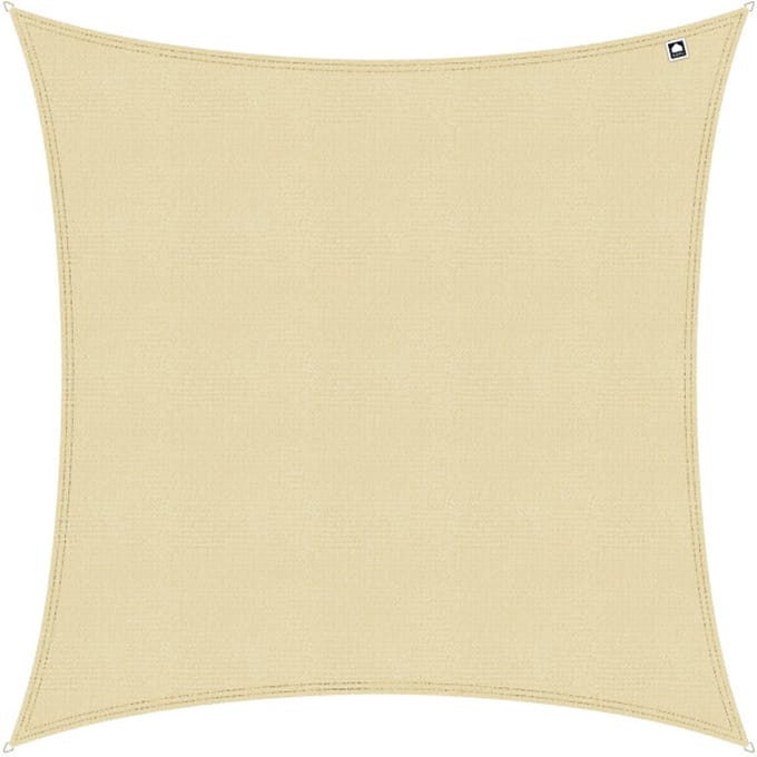 Kopu® Schaduwdoek Vierkant 280 gram Waterdoorlatend 3x3 m - Creme