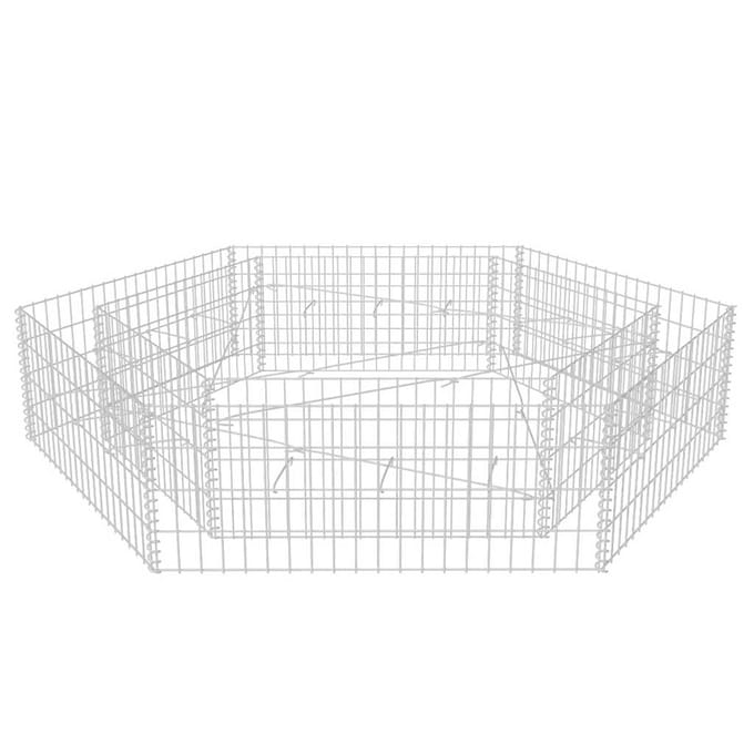 vidaXL - Gabion - plantenbak - verhoogd - zeshoekig - 200x173x40 - cm