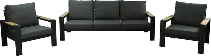 Buitengewoon Boet Benton Loungset 3 dlg. - Antraciet
