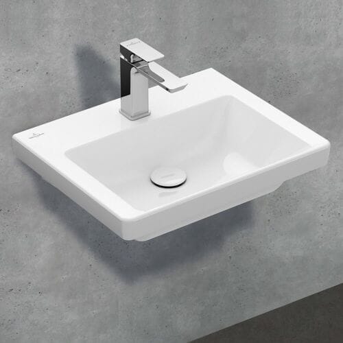 Villeroy & Boch Subway 3.0 wash hand basin 50 cm, with 1 tap hole, without overflow 43705101