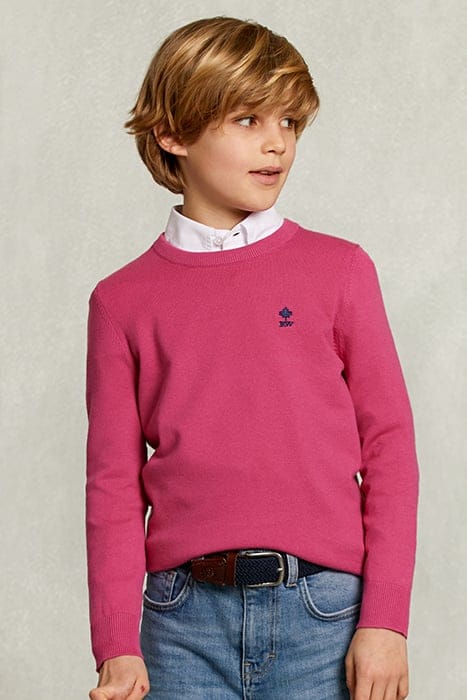 River Woods Normal Fit Basic Crew Neck Pullover Amaranth Pink Größe: 08 | Strickjacken Outlet | Unisex | Rosa