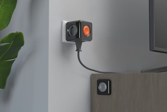 DesignNest PowerCube Original - afstandsbediening - Schuko - Zwart