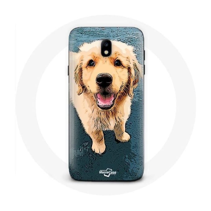 Coque pour Samsung Galaxy J7 2017 Golden retriever Chiot