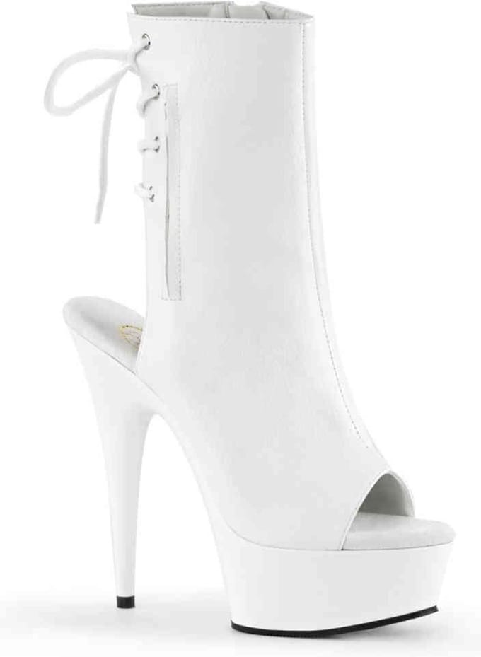 Delight-1018 white matt - (EU 36 = US 6) - Pleaser