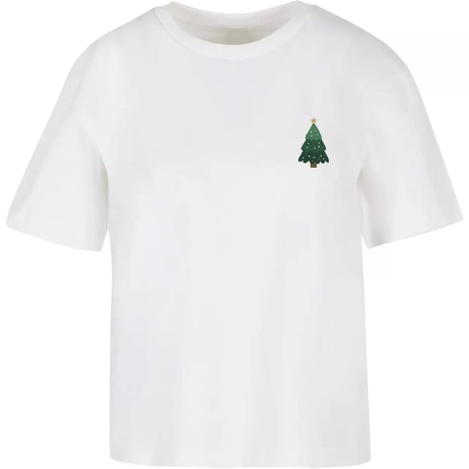 Dames-T-shirt Merchcode Christmas Holly Jolly Mood