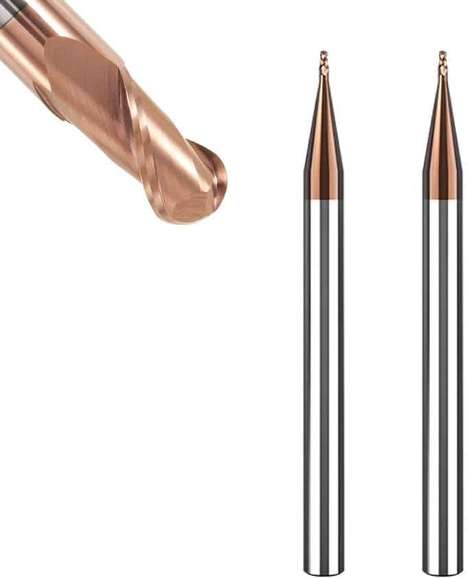 VHM Radiusfrees 4 mm met AlTiN-coating - CNC Graveerfrees voor Metaal - 2 Stuks