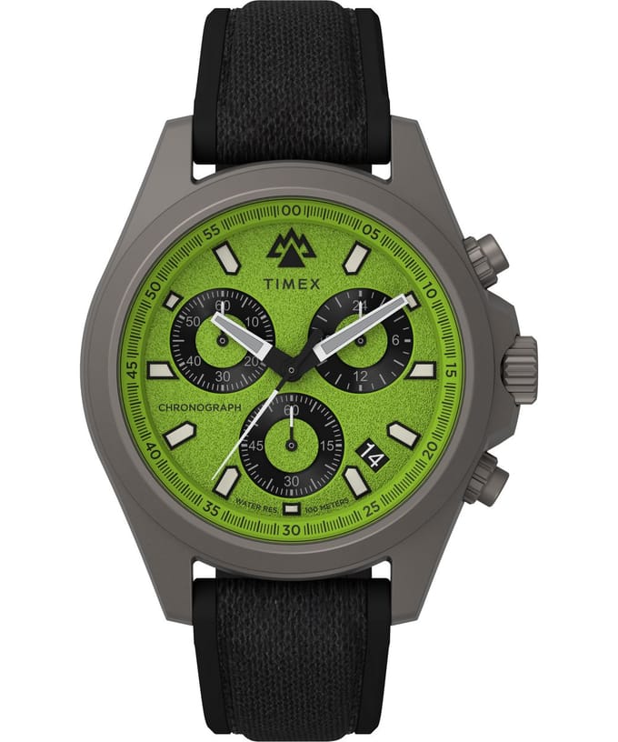 Timex Field Post Chrono TW2V96400 Horloge - Siliconen - Zwart - Ø 43 mm