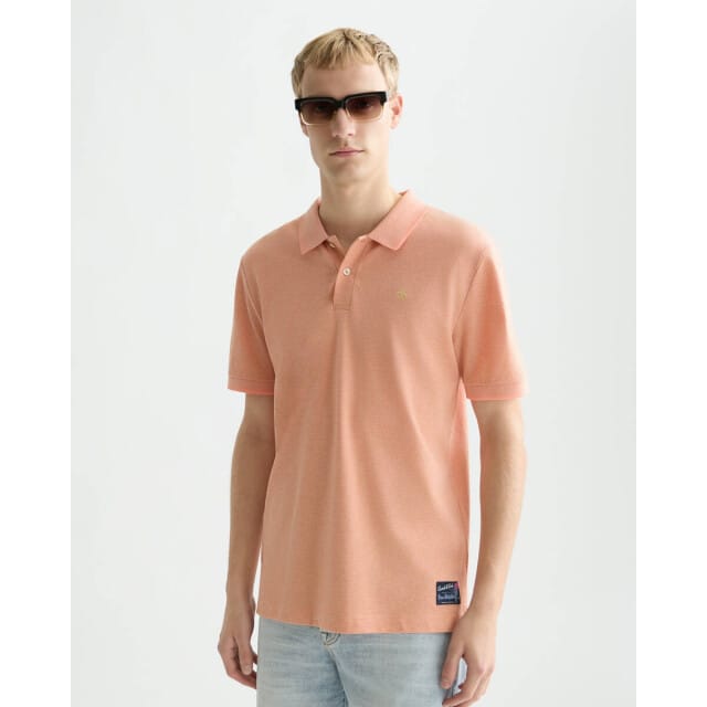 Scotch & Soda Melange Chest Logo Regularfit Polo