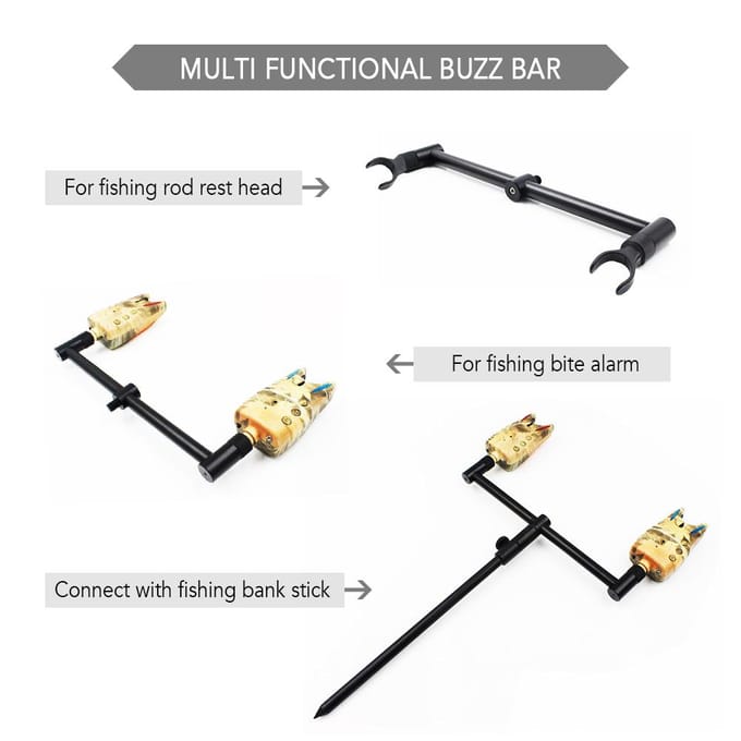 Karpervissen Buzz Bars Hengelhouder Hengelsteun Visalarmsteun 36cm