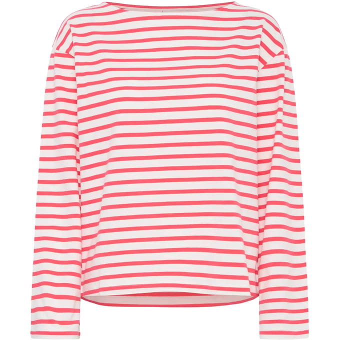 Dames lange mouwen bootneck T-shirt Ichi Mira 2