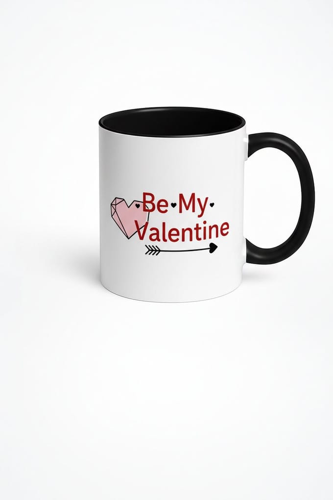 Valentijn Mok 'Be My Valentine' - Romantisch Cadeau met Hart & Pijl Design