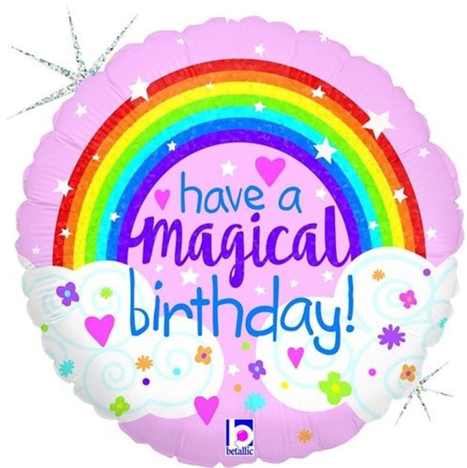 Folieballon - Have a Magical Birthday - 45 cm - Helium- en Luchtvulling