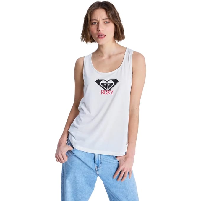 Roxy Surfclassic Tan T-shirt Met Korte Mouwen Wit S Vrouw