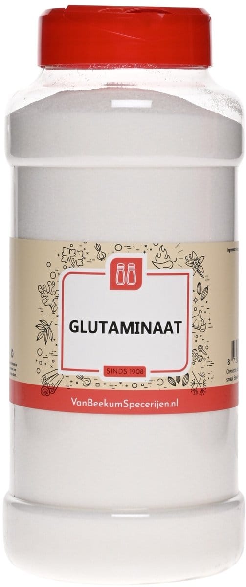 Van Beekum Specerijen - MSG Glutaminaat (E621) - Strooibus 750 Gram