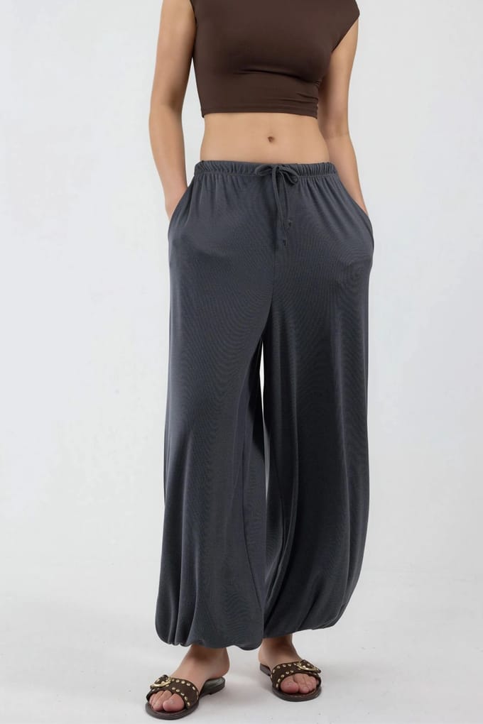 Dames Lange Elastische Taille Joggingbroek