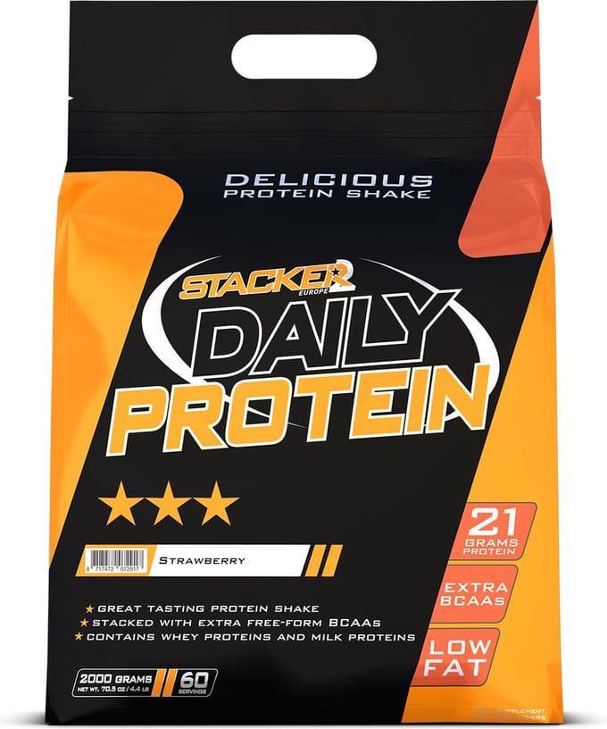 Stacker2 Daily Protein (2000g) Strawberry - Eiwitten - Eiwit Mix