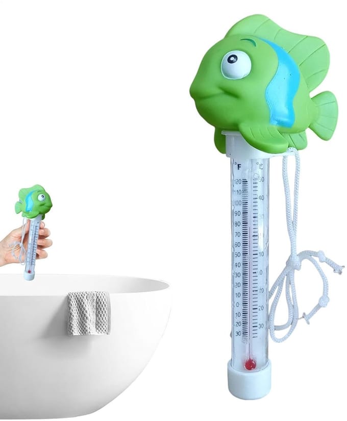 Zwembad Thermometer - Water Temperatuurmeter - Waterkwaliteit Meten - Drijvend Ontwerp - 21.8 Centimeter - Blauw