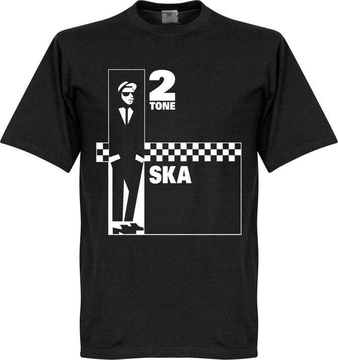 2 Tone Ska T-Shirt - Zwart - 3XL