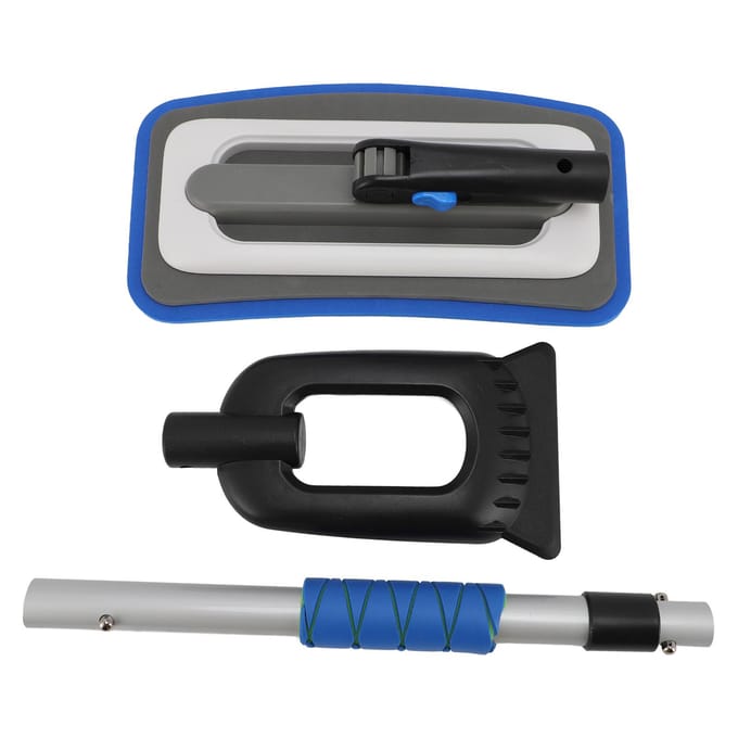 Auto Sneeuwschrapers Aluminiumlegering Ergonomische Handgreep Efficiënte Sneeuwverwijdering Sneeuwborstel IJskrabber blauw