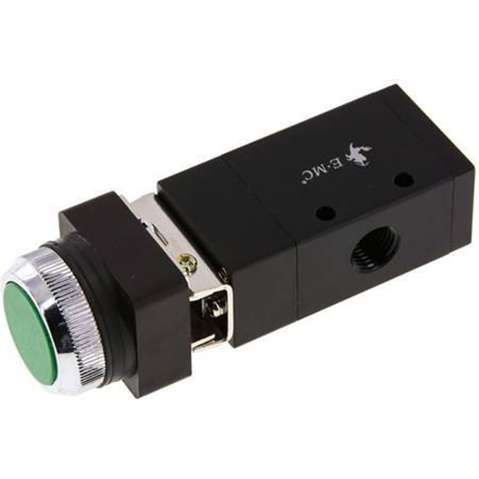 3/2 G1/4'' Universeel Knopbediend Ventiel Groen 0-8bar/0-112psi E.MC