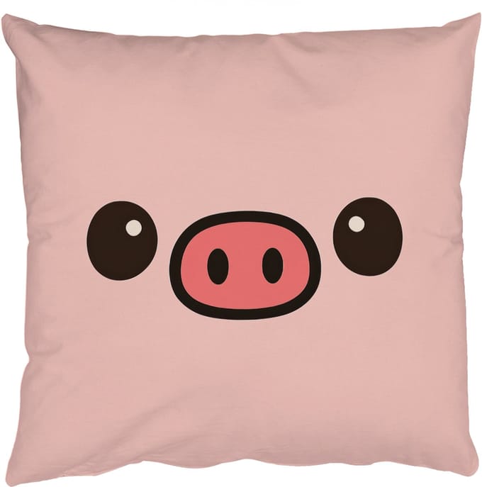Sierkussens - Kussentjes Woonkamer - 60x60 cm - Varken - Roze - Minimalistisch