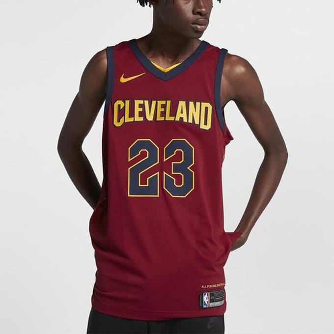 Nike NBA Limited Edition Cavaliers LeBron James Sport Mouwloos Polyester Ademend Basketbalshirt AU Speler Versie 863018-677 L black