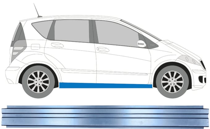 Reparatie dorpel voor Mercedes A-Class W169 2004-2012 / Links = Rechts