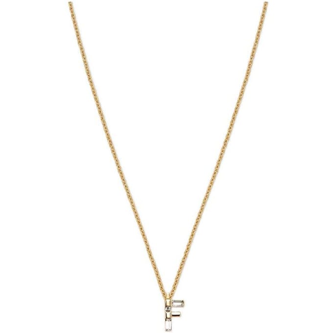 Fendi First Logo Hanger Ketting Dames ketting Goud 8AH718ALI3F089U Box,F,Gold white