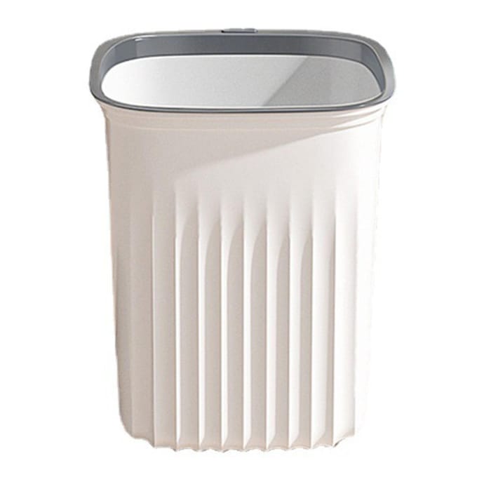 Afvalcontainer Multifunctioneel Plastic Vierkante Vorm Prullenbak voor Keuken Toilet Wit Groot Formaat L wit