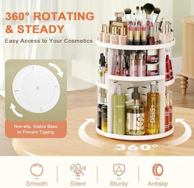 Draaibare Cosmetica Organizer met 9 Verstelbare Lagen