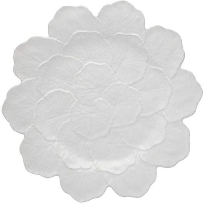 Bordallo Pinheiro Bord Geranium - Set van VIER stuks - Sardinheira Wit 22 cm -