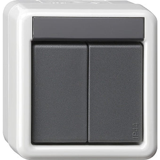 Gira 2-punts KNX drukknop opbouw grijs - 516230