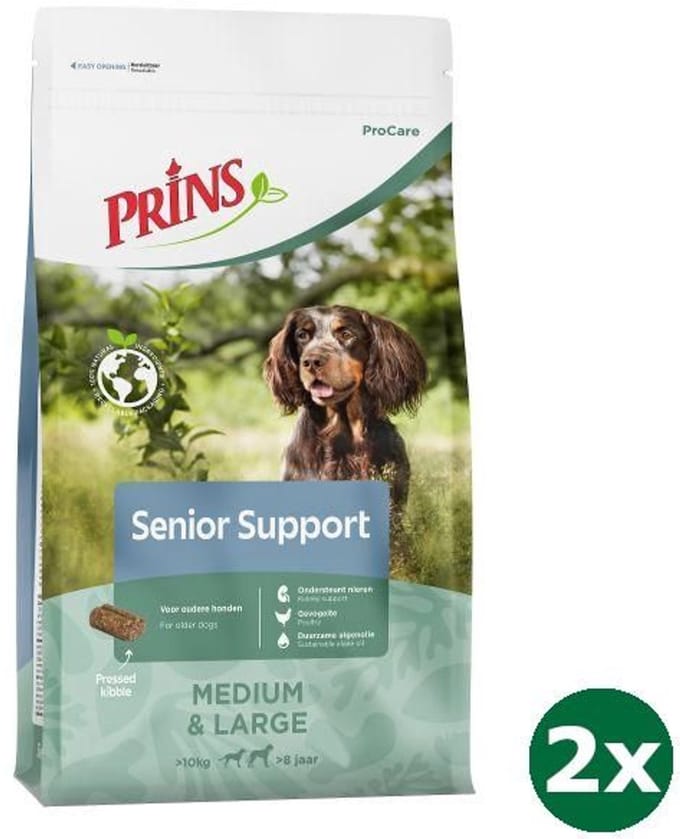 2x20 kg Prins procare senior hondenvoer