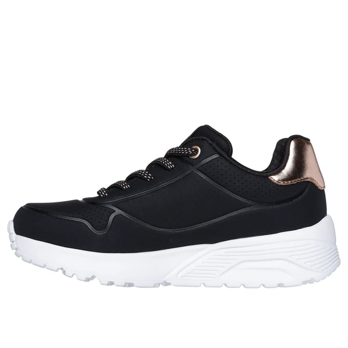 Skechers Uno Lite meisjes sneakers zwart goud - Maat 38 - Extra comfort - Memory Foam