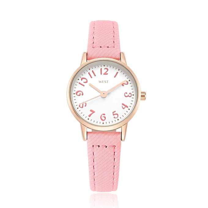 West Watch - model Rose - analoog horloge - Ø 32 mm - roze/rosé keurig
