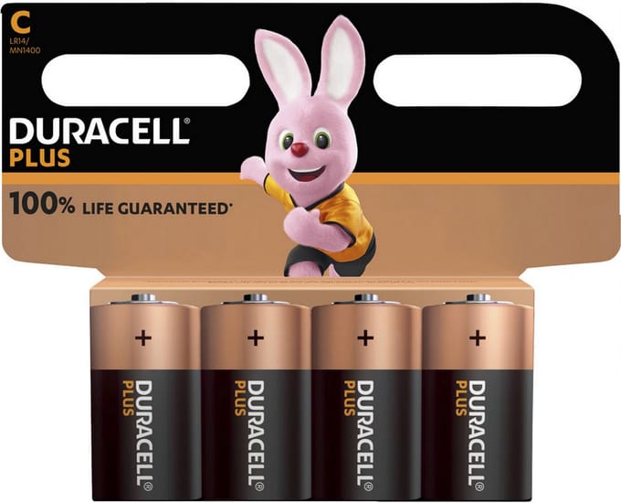 Duracell C Plus Batterij 1.5 V - Alkaline - 4 Stuks