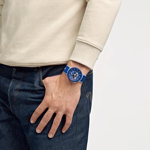 Swatch Bouncing Blue De Januari Collectie SB05N105 Horloge, Blauw gray
