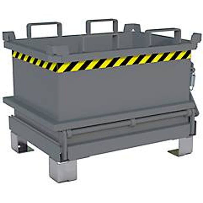 Bauer Mini-klapbodemcontainer MSB 150 - 800 x 600 x 625 mm - muisgrijs RAL 7005