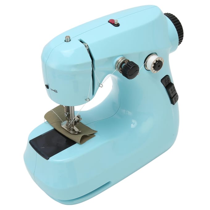 Mini Naaimachine Dubbele Voeding Schakelaar Draagbare Elektrische Kleine Naaimachine voor Beginners US Plug