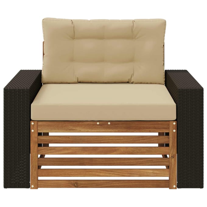 vidaXL - Buiten - Midden - Sofa - Naturel