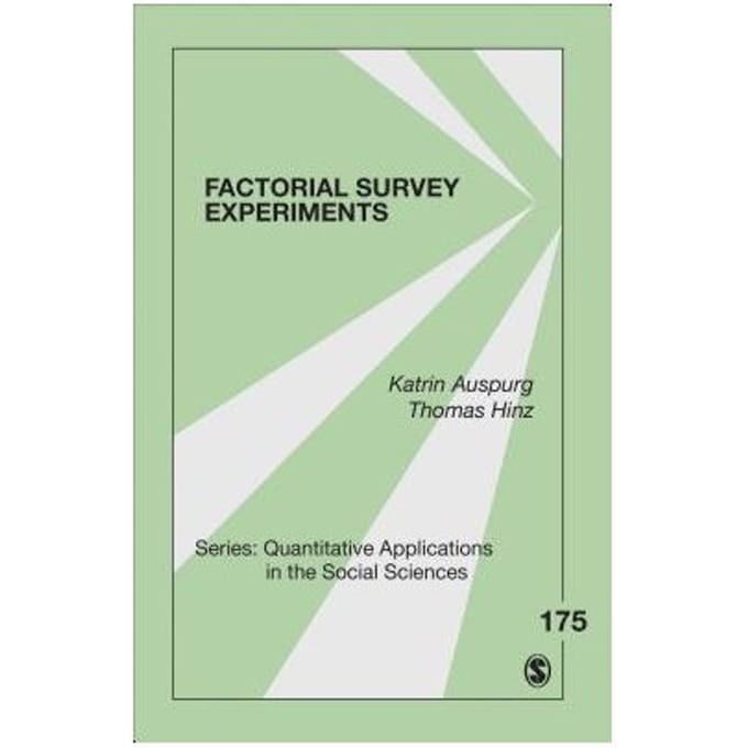 Factorial Survey Experiments - Auspurg, Katrin